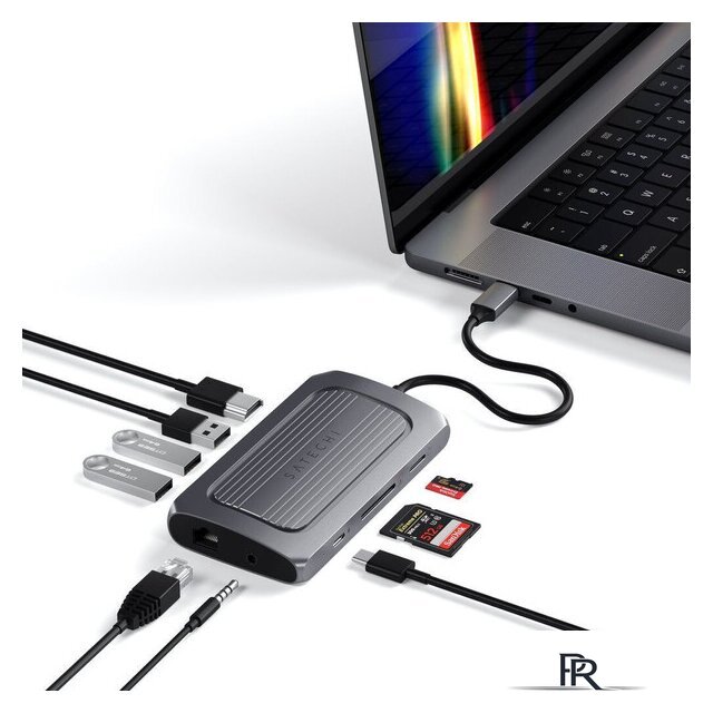 Док-станция Satechi USB 4 Multiport Adapter With 8K HDMI ST-U4MA3M - Изображение №5 — Интернет-магазин ПроЗаказ