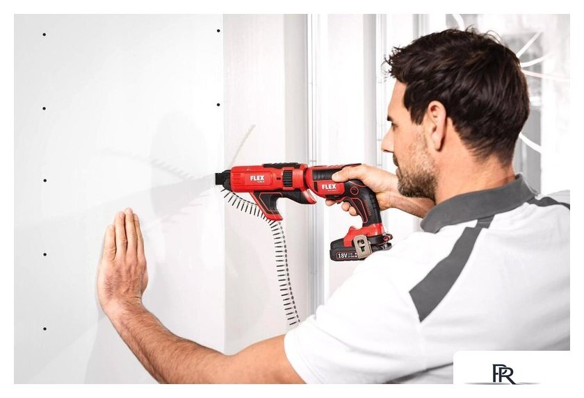 Шуруповерт для гипсокартона FLEX DW 45 18.0-EC M/2.5 Set 466824 (с 2-мя АКБ 2.5 Ач, кейс, насадка автоподачи) - Изображение №5 — Интернет-магазин ПроЗаказ