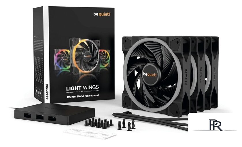 Комплект вентиляторов для корпуса с контроллером be quiet! Light Wings 120mm PWM High-Speed Triple-Pack BL077 - Изображение №6 — Интернет-магазин ПроЗаказ