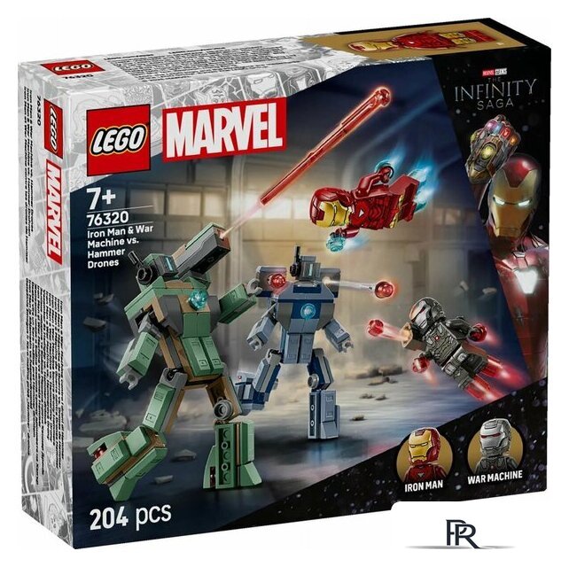 Конструктор LEGO Marvel Железный человек и боевая машина против дронов 76320 - Изображение №1 — Интернет-магазин ПроЗаказ