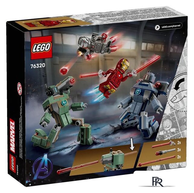 Конструктор LEGO Marvel Железный человек и боевая машина против дронов 76320 - Изображение №6 — Интернет-магазин ПроЗаказ