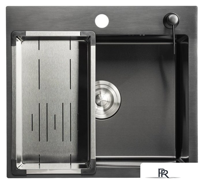 Кухонная мойка Saniteco 5045 PVD (с сифоном, дозатором и коландером) - Изображение №2 — Интернет-магазин ПроЗаказ