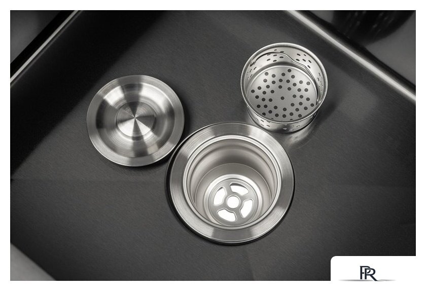 Кухонная мойка Saniteco 5045 PVD (с сифоном, дозатором и коландером) - Изображение №8 — Интернет-магазин ПроЗаказ