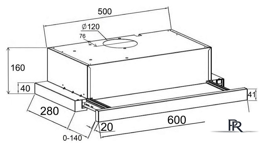 Кухонная вытяжка LEX Hubble G 600 Grey (серый) - Изображение №3 — Интернет-магазин ПроЗаказ