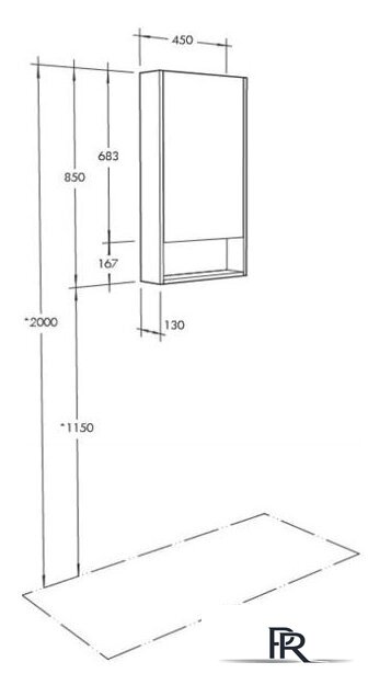  Акватон Шкаф с зеркалом Сканди 45 1A252002SDB20 (белый/дуб верона) - Изображение №2 — Интернет-магазин ПроЗаказ