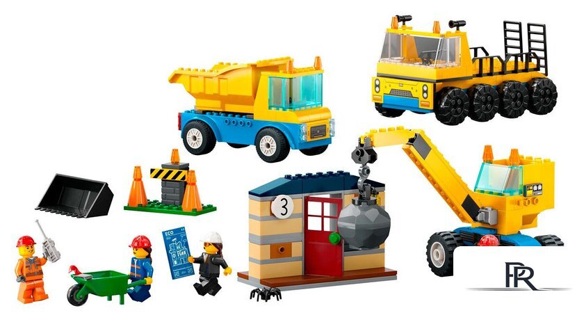 Конструктор LEGO City 60391 Строительные машины и кран с шаром для сноса - Изображение №3 — Интернет-магазин ПроЗаказ