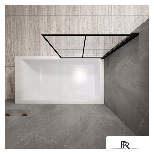 Стеклянная шторка для ванны Rea Lagos-1 Fix 70 (черный/прозрачное стекло) - Изображение №3 — Интернет-магазин ПроЗаказ