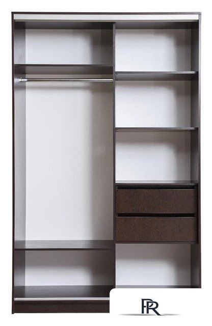 Шкаф-купе Рэйгрупп 120450 VVX Elgon РГ-06.03 (венге/хром) - Изображение №2 — Интернет-магазин ПроЗаказ