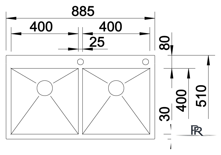 Кухонная мойка Blanco Zerox 400/400-IF/A 521648 - Изображение №2 — Интернет-магазин ПроЗаказ