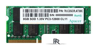 Оперативная память Apacer 8GB DDR3 SO-DIMM PC3-12800 AS08GFA60CATBGC - Изображение №1 — Интернет-магазин ПроЗаказ