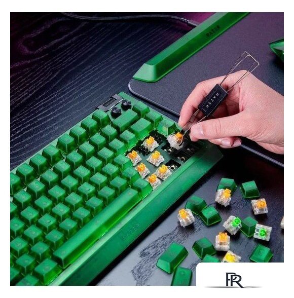 Клавиатура Razer BlackWidow V4 75% Phantom Edition (зеленый, нет кириллицы) - Изображение №7 — Интернет-магазин ПроЗаказ