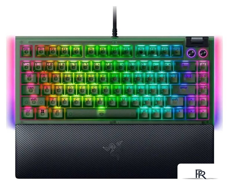 Клавиатура Razer BlackWidow V4 75% Phantom Edition (зеленый, нет кириллицы) - Изображение №1 — Интернет-магазин ПроЗаказ