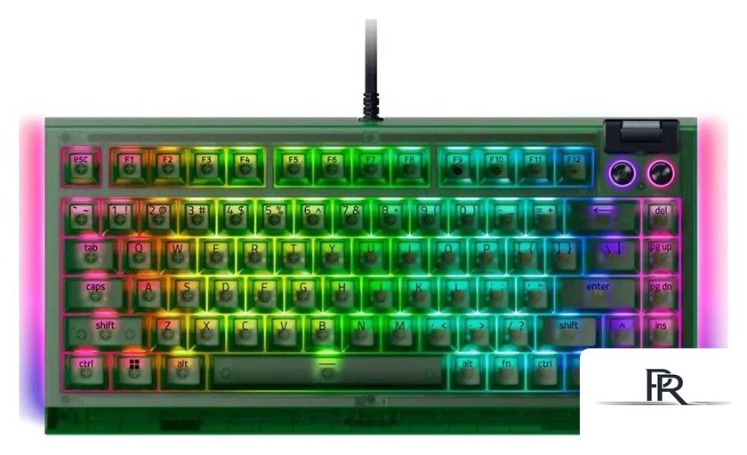 Клавиатура Razer BlackWidow V4 75% Phantom Edition (зеленый, нет кириллицы) - Изображение №4 — Интернет-магазин ПроЗаказ