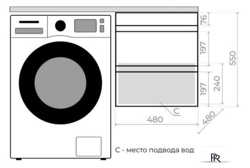  Style Line Тумба под умывальник Оптима 50 2 ящика Plus (подвесная) - Изображение №5 — Интернет-магазин ПроЗаказ