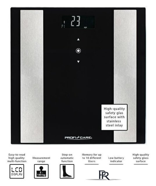 Напольные весы Proficare PC-PW 3007 FA (черный) - Изображение №2 — Интернет-магазин ПроЗаказ