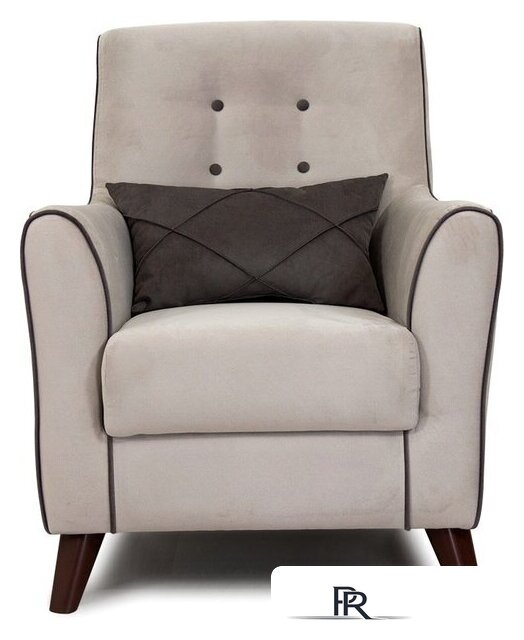 Интерьерное кресло Нижегородмебель Френсис ТК 262 (офелия/амиго велюр, бежевый) - Изображение №2 — Интернет-магазин ПроЗаказ