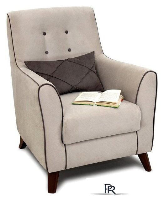 Интерьерное кресло Нижегородмебель Френсис ТК 262 (офелия/амиго велюр, бежевый) - Изображение №5 — Интернет-магазин ПроЗаказ