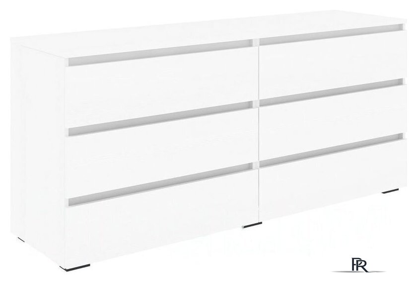 Комод Кортекс-мебель Бари 160 6ш (белый/белый/белый) - Изображение №1 — Интернет-магазин ПроЗаказ