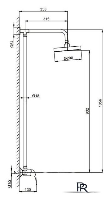 Душевая система  FRAP F2426 - Изображение №2 — Интернет-магазин ПроЗаказ