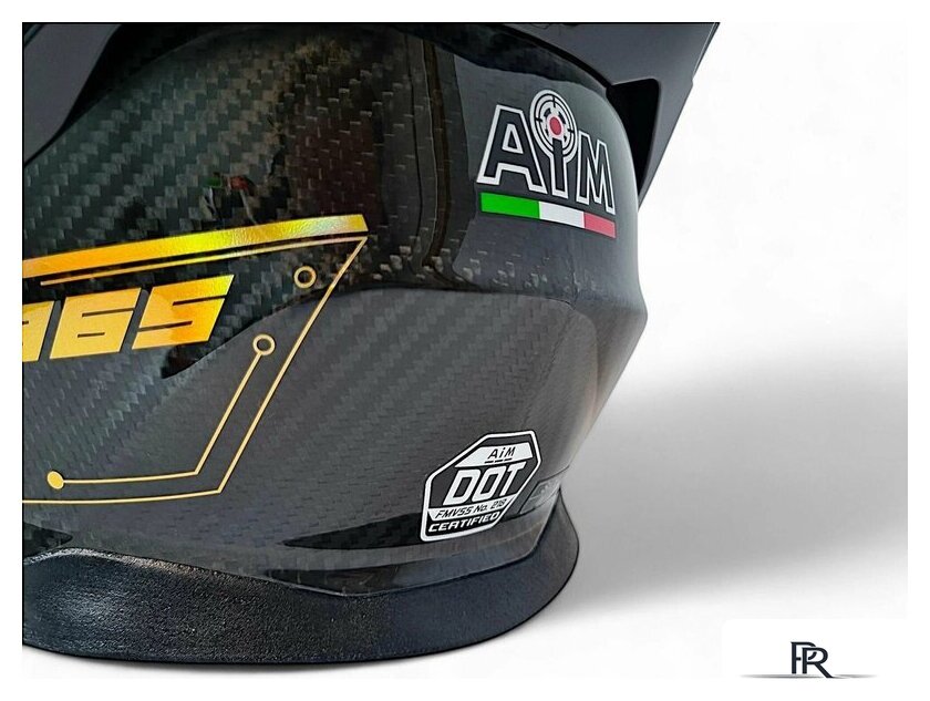 Мотошлем AIM RH365 365-012-S (S, Carbon Kaiqi Golden) - Изображение №9 — Интернет-магазин ПроЗаказ