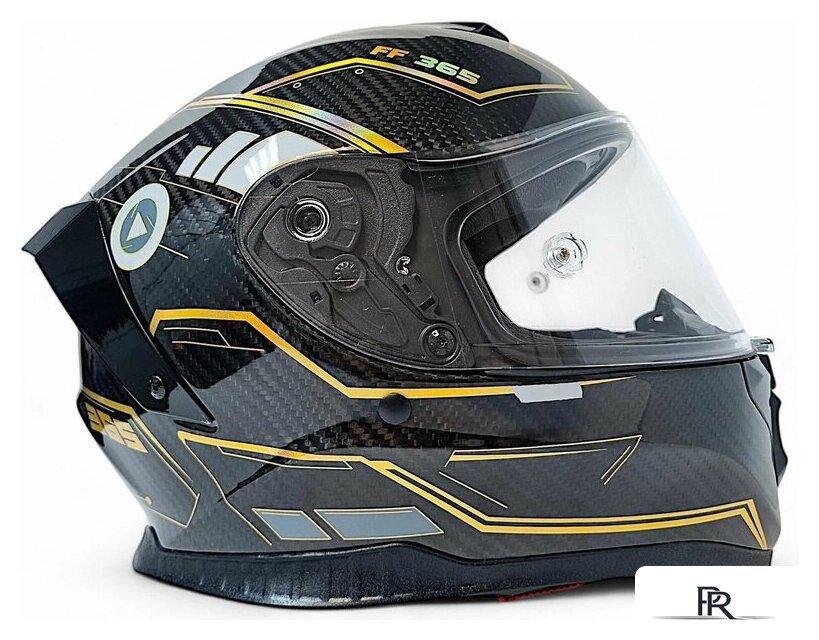 Мотошлем AIM RH365 365-012-S (S, Carbon Kaiqi Golden) - Изображение №4 — Интернет-магазин ПроЗаказ