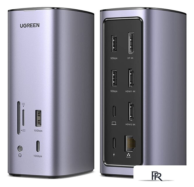 Док-станция Ugreen USB C Triple Display Docking Station 12-in-1 90325 - Изображение №1 — Интернет-магазин ПроЗаказ