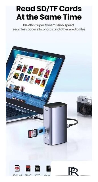 Док-станция Ugreen USB C Triple Display Docking Station 12-in-1 90325 - Изображение №10 — Интернет-магазин ПроЗаказ