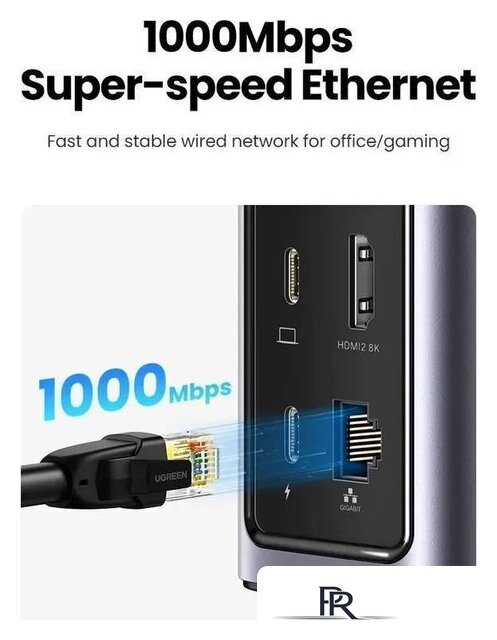 Док-станция Ugreen USB C Triple Display Docking Station 12-in-1 90325 - Изображение №13 — Интернет-магазин ПроЗаказ
