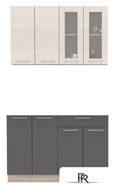 Готовая кухня Интерлиния Мила 12 без столешницы (вудлайн кремовый/антрацит) - Изображение №1 — Интернет-магазин ПроЗаказ