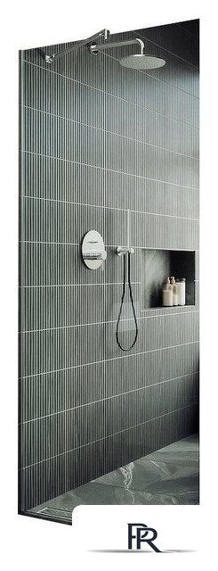 Душевая стенка MaybahGlass 195x89 MGD-689-5у (прозрачное стекло/хром матовый) - Изображение №1 — Интернет-магазин ПроЗаказ