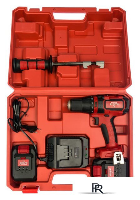 Ударная дрель-шуруповерт ELITECH ДА 18УБЛ2 (с 2-мя АКБ 2 Ач, кейс) - Изображение №1 — Интернет-магазин ПроЗаказ