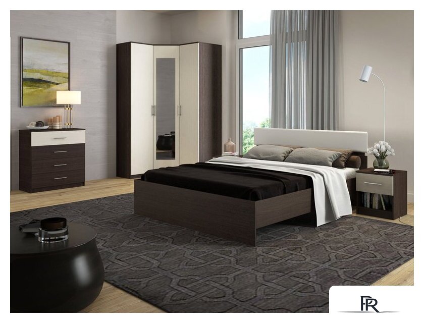 Шкаф распашной Genesis Мебель Светлана с зеркалом (венге/дуб молочный) - Изображение №3 — Интернет-магазин ПроЗаказ