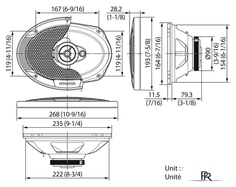 Коаксиальная АС Kenwood KFC-S6976EX - Изображение №2 — Интернет-магазин ПроЗаказ