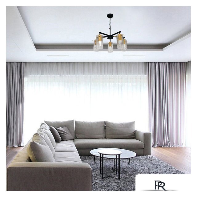 Подвесная люстра Элетех Эсми 251 НСБ 01-5x60-138 Е27 1005405249 (черный/золото) - Изображение №3 — Интернет-магазин ПроЗаказ