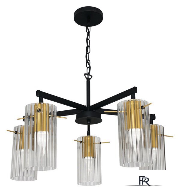 Подвесная люстра Элетех Эсми 251 НСБ 01-5x60-138 Е27 1005405249 (черный/золото) - Изображение №1 — Интернет-магазин ПроЗаказ