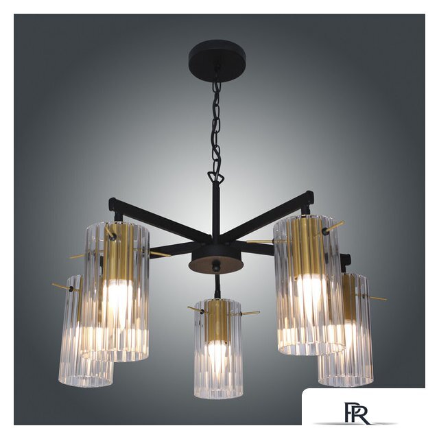 Подвесная люстра Элетех Эсми 251 НСБ 01-5x60-138 Е27 1005405249 (черный/золото) - Изображение №2 — Интернет-магазин ПроЗаказ
