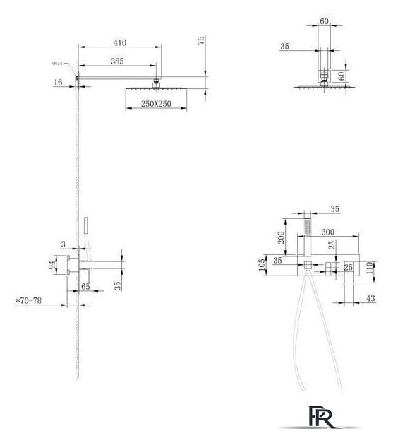 Душевая система  Abber Daheim AF8218G (золотой матовый) - Изображение №3 — Интернет-магазин ПроЗаказ