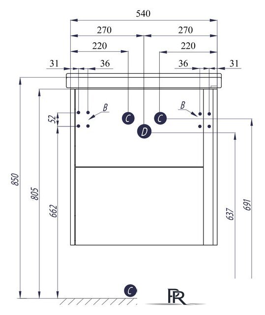  Аква Тумба под умывальник Смайл ТС-5.02.2.00.600.212 - Изображение №3 — Интернет-магазин ПроЗаказ