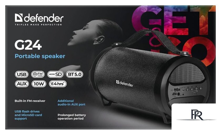 Беспроводная колонка Defender G24 (черный) - Изображение №4 — Интернет-магазин ПроЗаказ