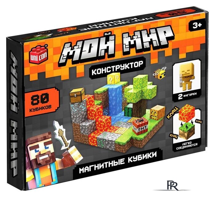 Магнитный конструктор Unicon Магнитные кубики. Мой мир T051 10576107 (80эл) - Изображение №1 — Интернет-магазин ПроЗаказ