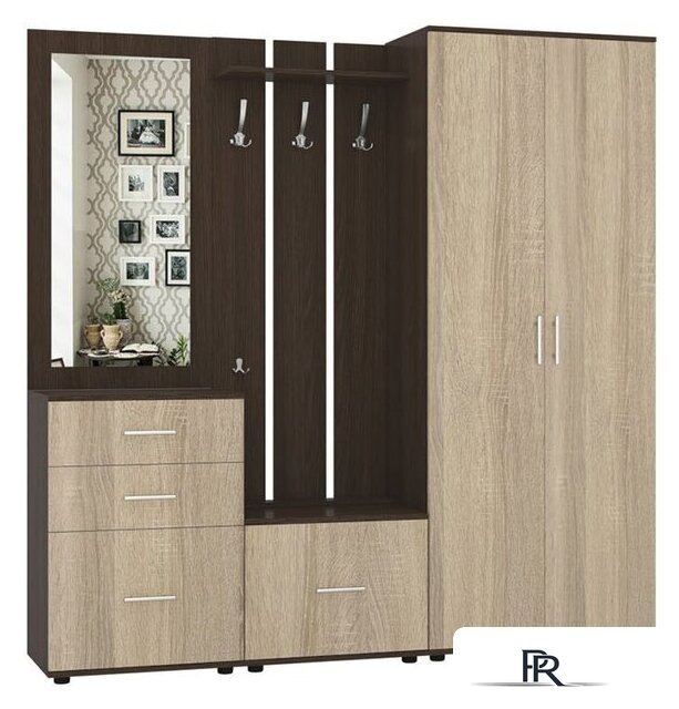 Стенка Интермебель Визит-4 (дуб венге/дуб сонома) - Изображение №1 — Интернет-магазин ПроЗаказ