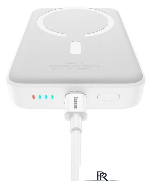 Внешний аккумулятор Baseus Magnetic Mini Air Wireless Fast Charge Power Bank 20W 10000mAh (белый) - Изображение №8 — Интернет-магазин ПроЗаказ