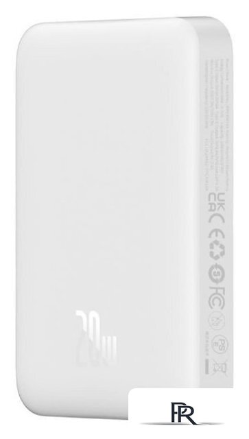 Внешний аккумулятор Baseus Magnetic Mini Air Wireless Fast Charge Power Bank 20W 10000mAh (белый) - Изображение №3 — Интернет-магазин ПроЗаказ