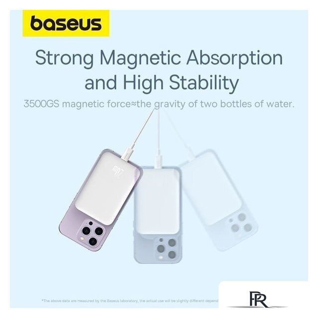 Внешний аккумулятор Baseus Magnetic Mini Air Wireless Fast Charge Power Bank 20W 10000mAh (белый) - Изображение №16 — Интернет-магазин ПроЗаказ