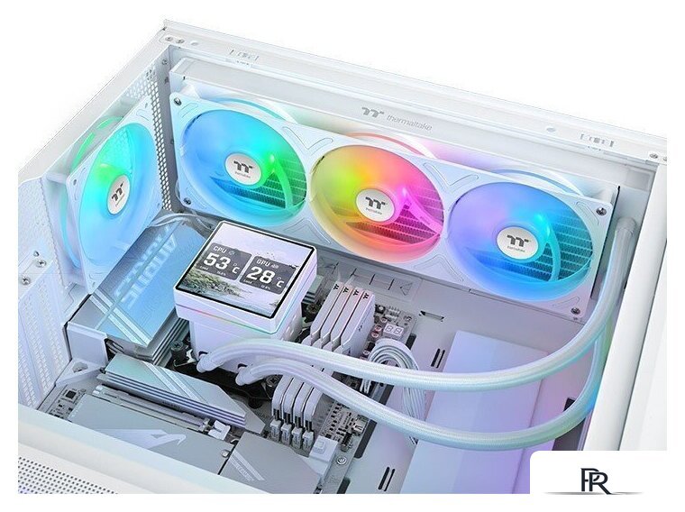 Система жидкостного охлаждения для процессора Thermaltake TH360 V3 Ultra ARGB Sync Snow Edition CL-W476-PL12SW-A - Изображение №5 — Интернет-магазин ПроЗаказ