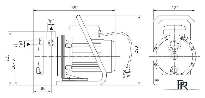 Самовсасывающий насос Wilo Jet WJ 202 (1~230 В) - Изображение №2 — Интернет-магазин ПроЗаказ