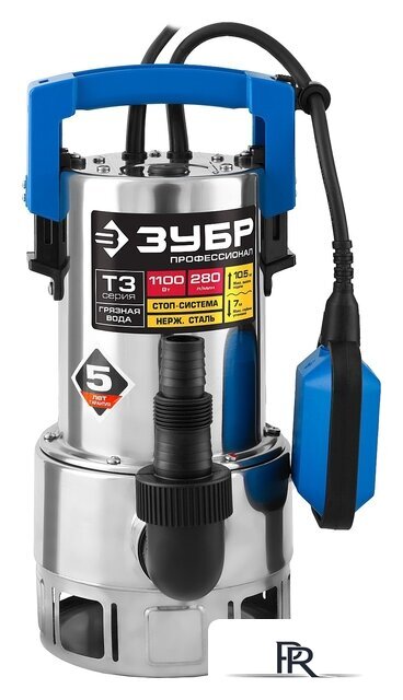 Дренажный насос Зубр НПГ-Т3-1100-С - Изображение №4 — Интернет-магазин ПроЗаказ