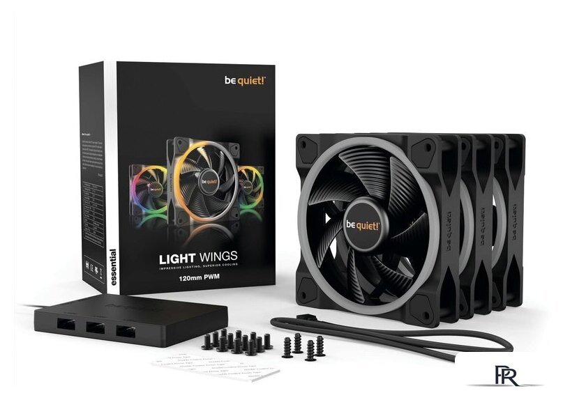 Комплект вентиляторов для корпуса с контроллером be quiet! Light Wings 120mm PWM Triple Pack BL076 - Изображение №6 — Интернет-магазин ПроЗаказ