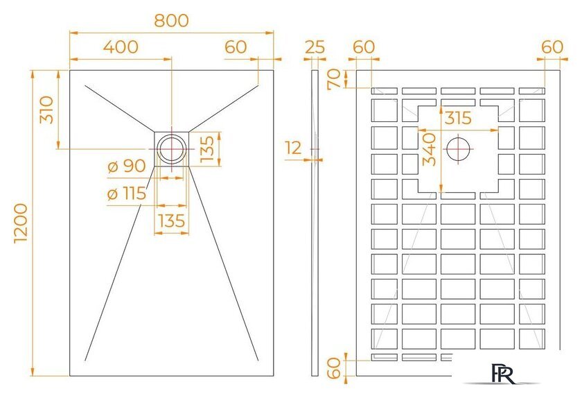 Душевой поддон RGW Stone Tray-G 14152812-02-11 - Изображение №5 — Интернет-магазин ПроЗаказ