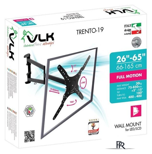 Кронштейн для телевизора VLK TRENTO-19 (черный) - Изображение №3 — Интернет-магазин ПроЗаказ